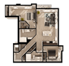 Anthem PDX 2 Bedroom Floor Plan